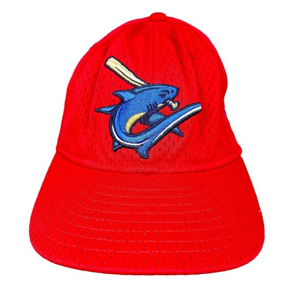 Vintage New Era Clearwater Threshers MiLB Hat Medium Large Red Mesh Strap back - Picture 1 of 13